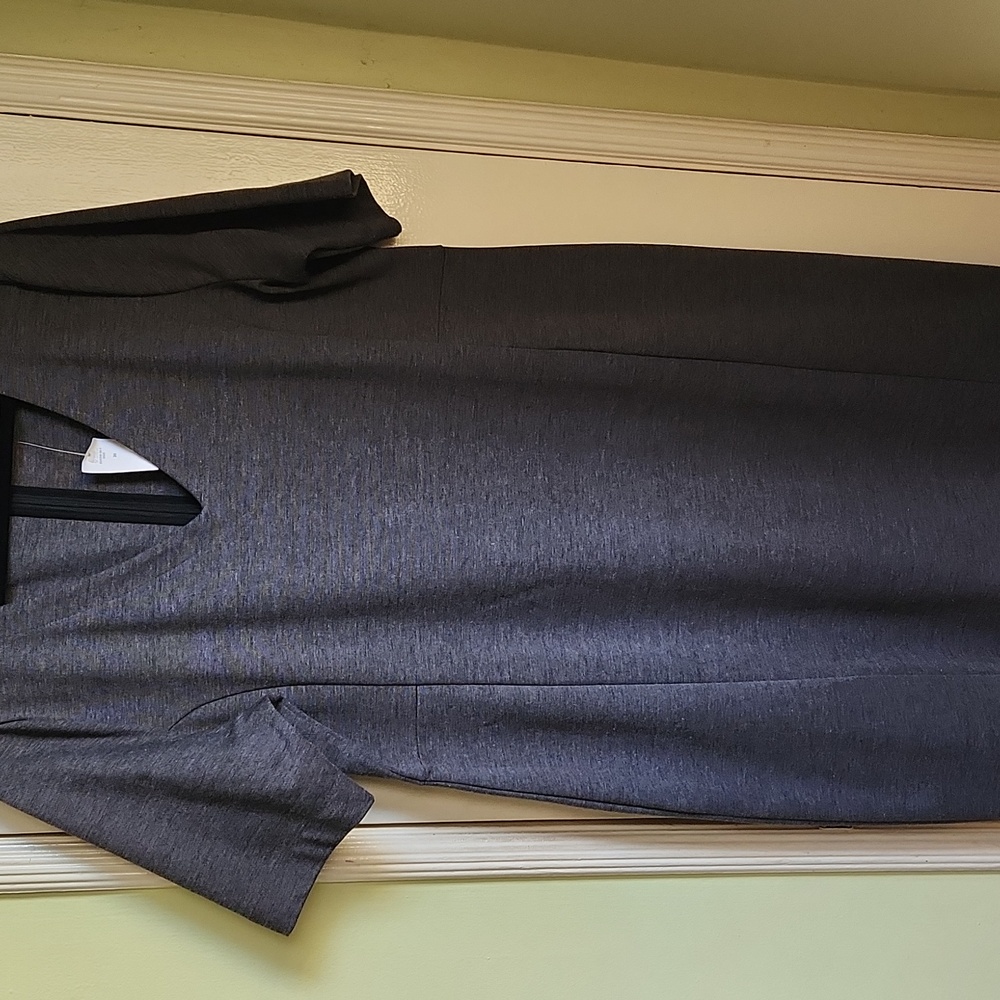 NWT GAP Charcoal Gray Ponte knit V-Neck Dress